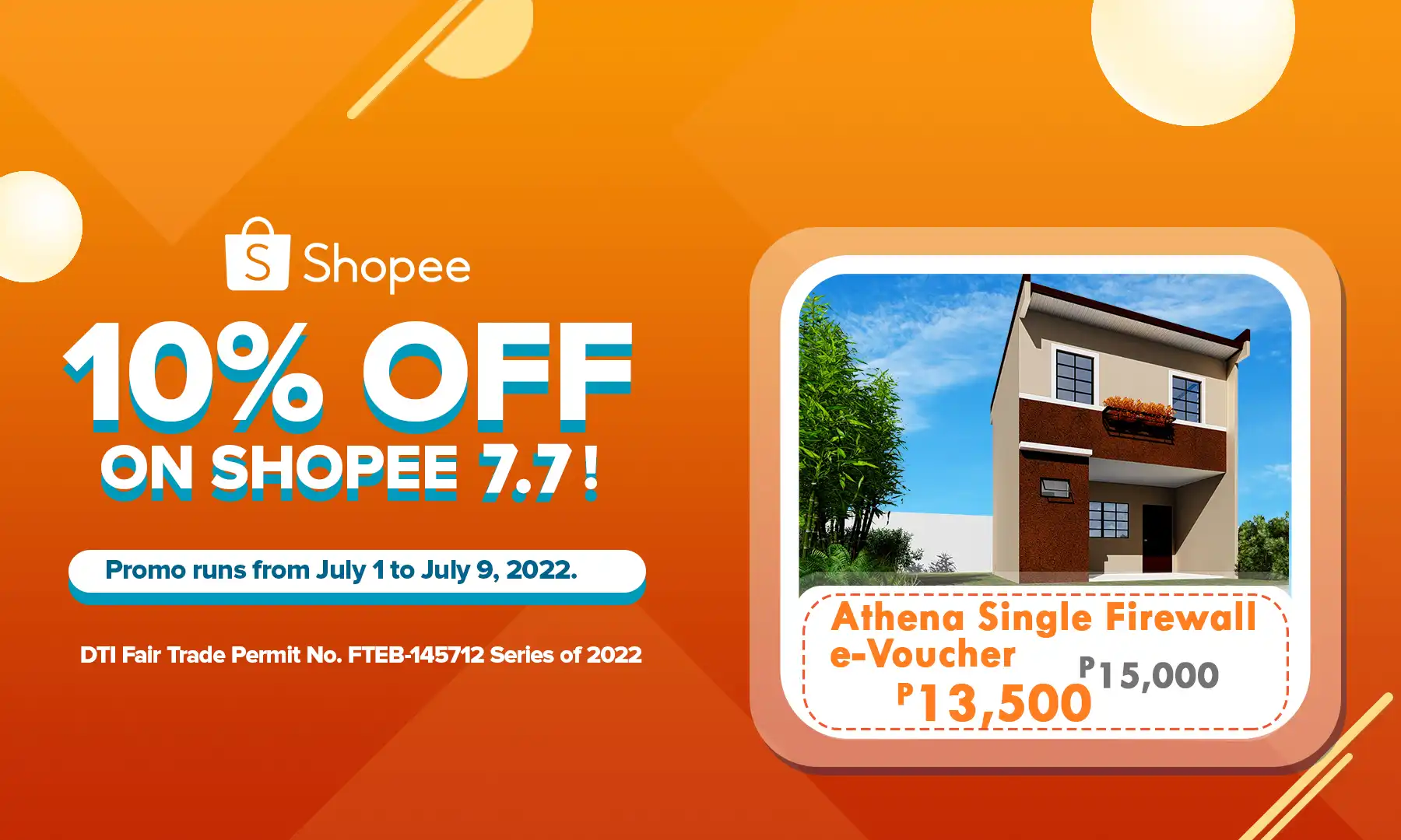 Lumina Homes’ 10% off Reservation Fees Continues at Shopee 7.7 Mid-year Sale